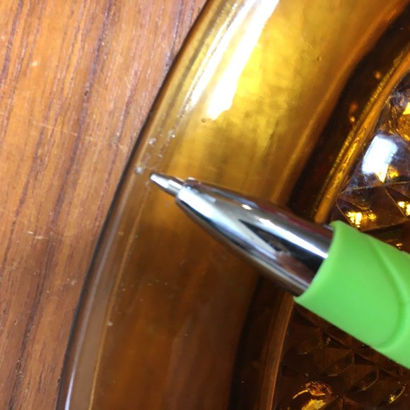 Indiana Glass Amber Diamond Point 70's  Oval Covered Butter Dish Vtg - Picture 12 of 12